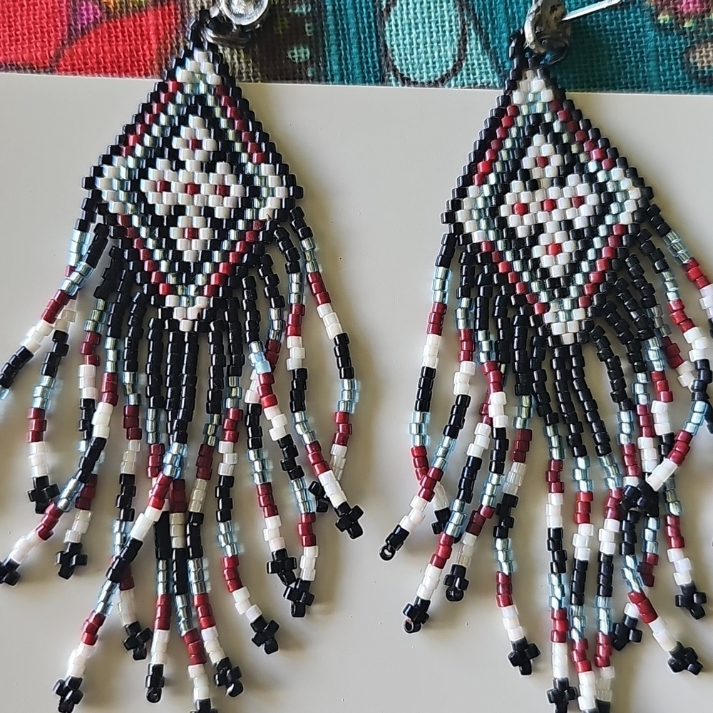 Beaded Fringe Earrings